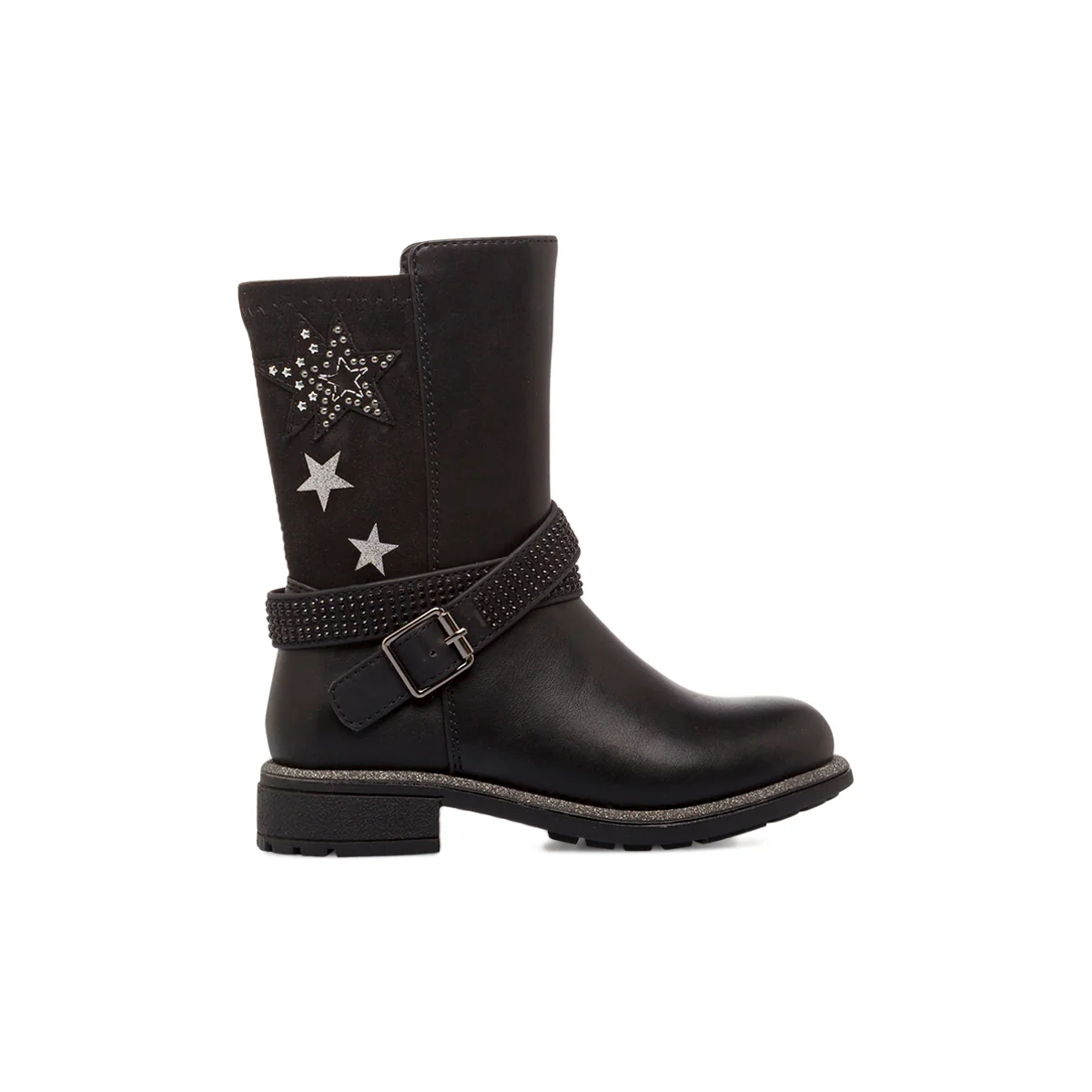 Stivaletti neri da Bambina con dettagli glitter Le scarpe di Alice