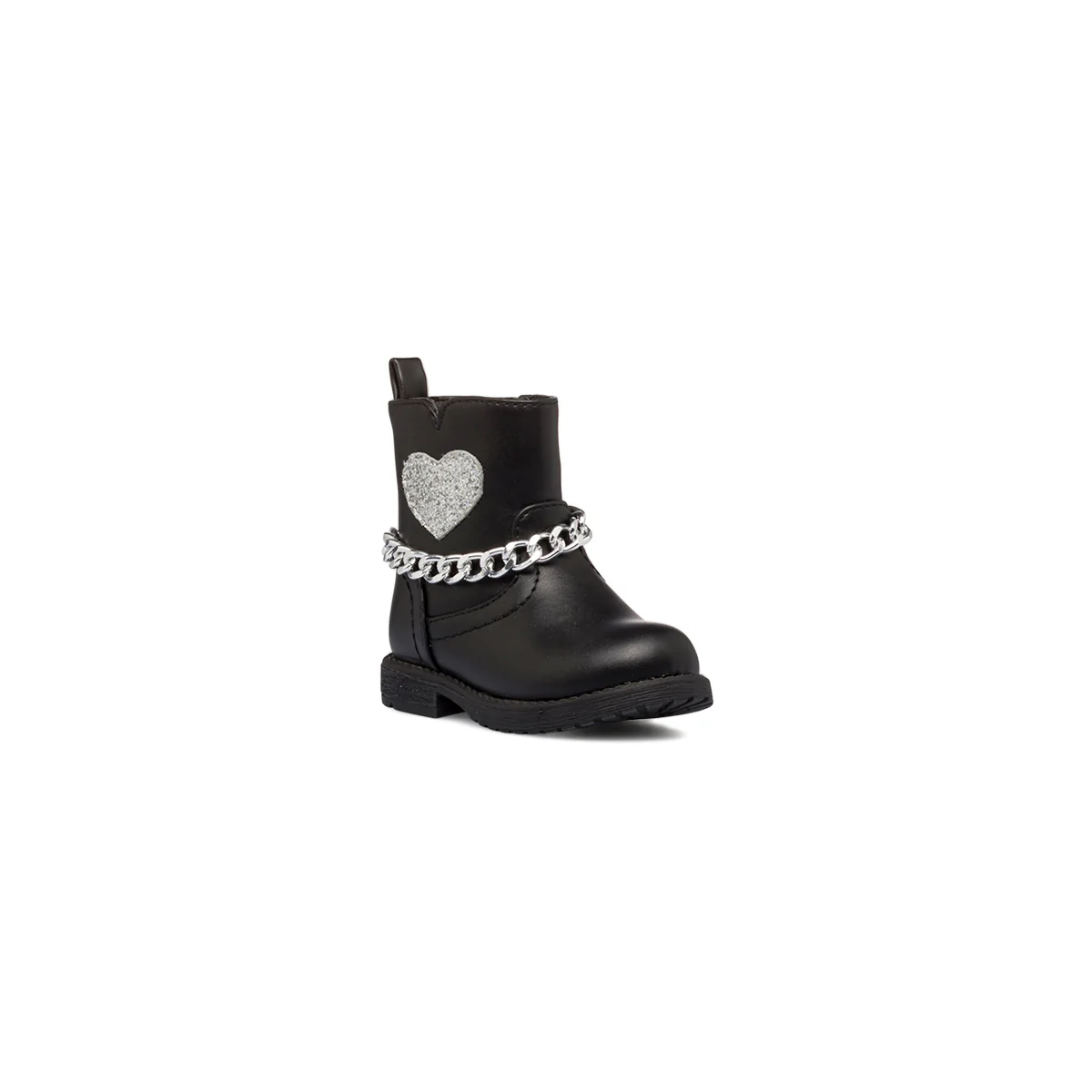 Stivaletti neri da bambina con glitter e catenina Le scarpe di Alice - Image 2