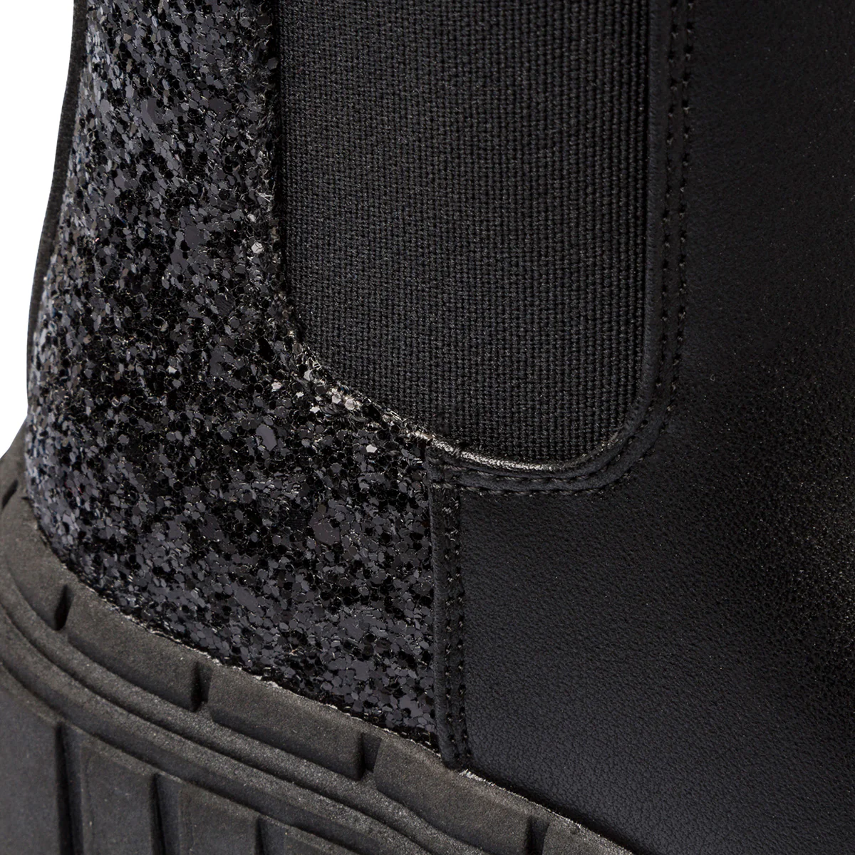 Stivaletti neri da bambina con inserto elastico e zip 10 Baci - Image 7