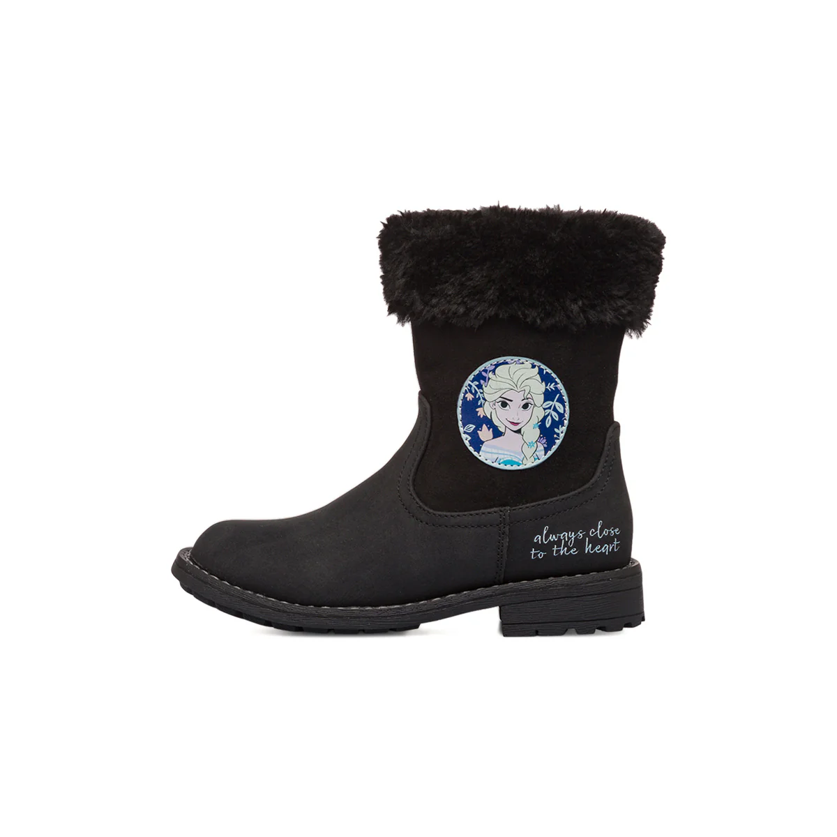 Stivaletti neri da bambina con stampa Frozen
