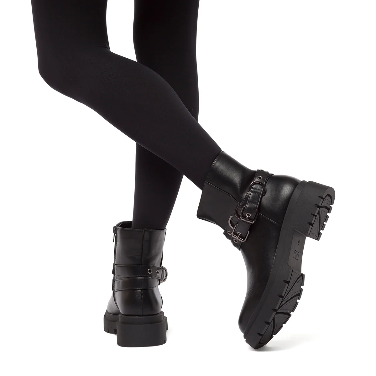 Stivaletti neri da donna con cinturini Swish Jeans - Image 8
