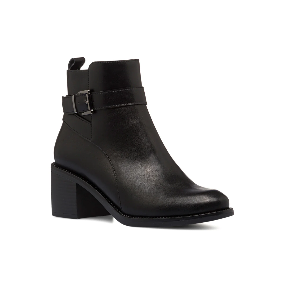 Stivaletti neri da donna con cinturino e tacco 6 cm Lora Ferres - Image 2