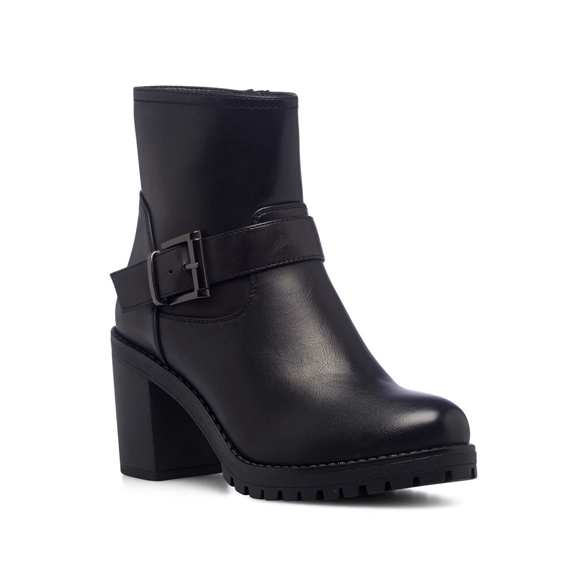 Stivaletti neri da donna con cinturino e tacco 7 cm Lora Ferres - Image 2