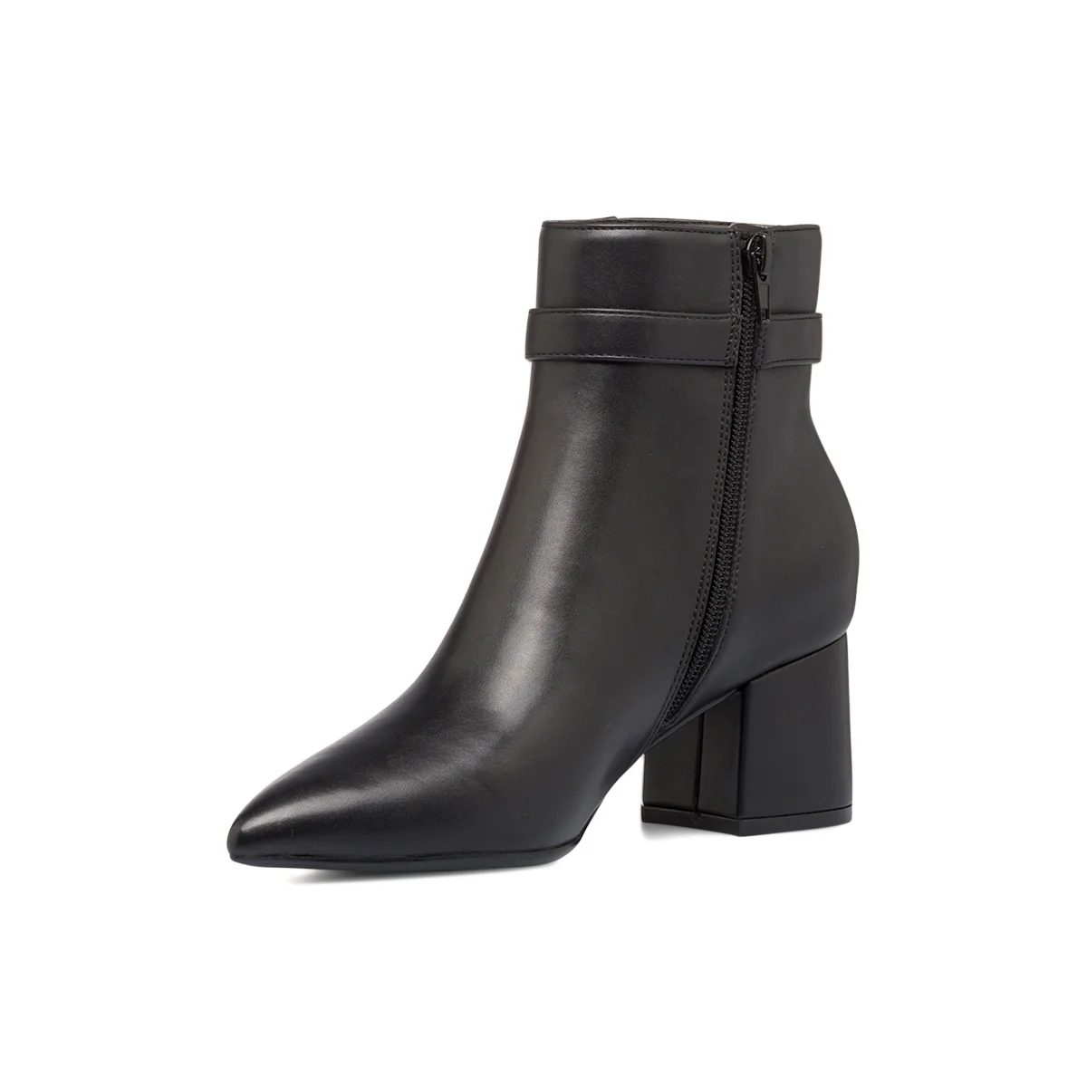 Stivaletti neri da donna con cinturino e tacco 7 cm Lora Ferres - Image 8