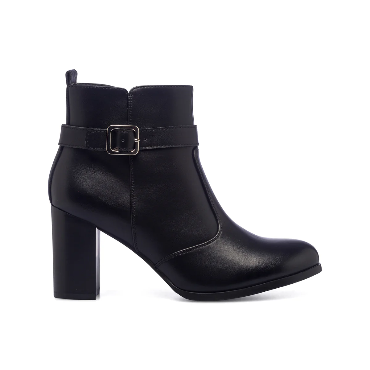 Stivaletti neri da donna con cinturino e tacco 8 cm Lora Ferres