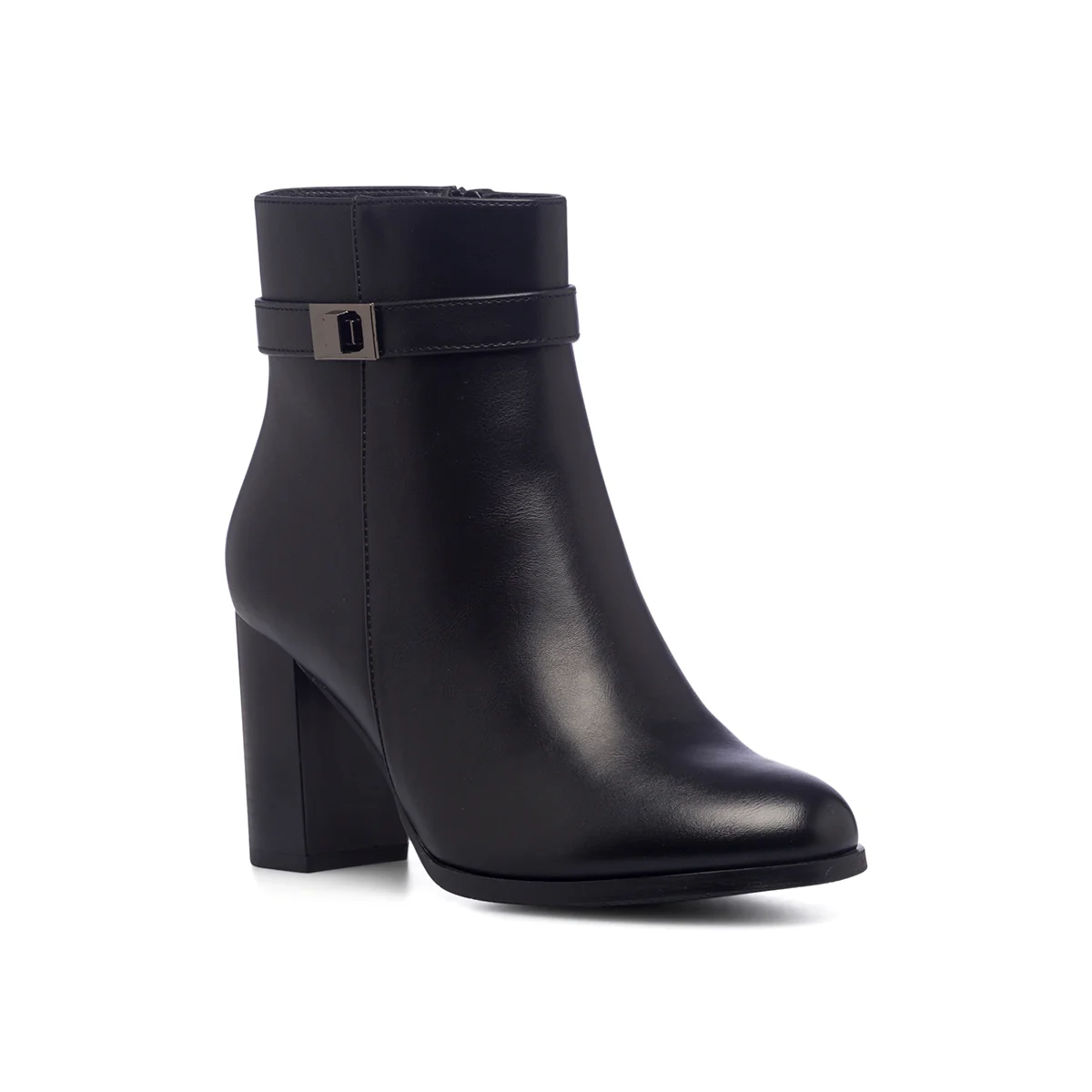 Stivaletti neri da donna con cinturino e tacco 8 cm Lora Ferres - Image 2
