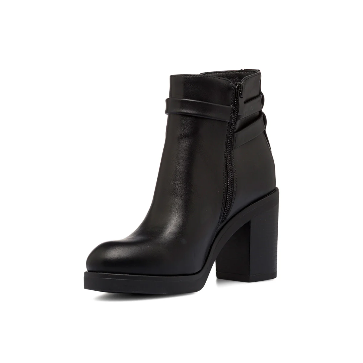 Stivaletti neri da donna con cinturino e tacco 8 cm Lora Ferres - Image 5