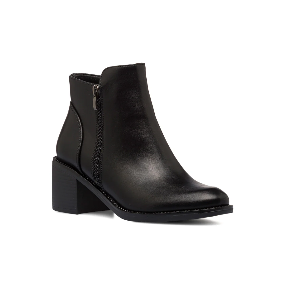 Stivaletti neri da donna con doppia zip e tacco 6 cm Lora Ferres - Image 2
