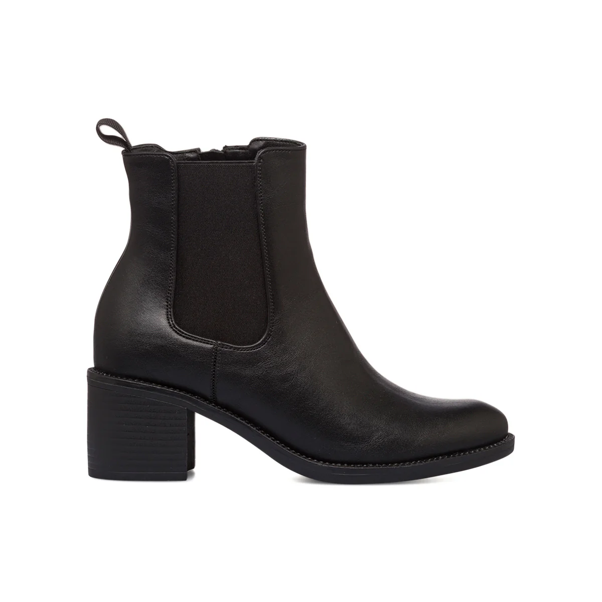 Stivaletti neri da donna con fascia elastica e tacco 6 cm Lora Ferres