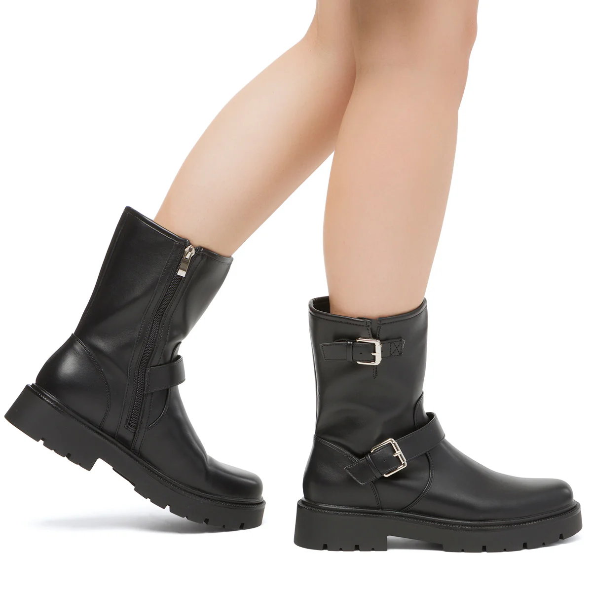 Stivaletti neri da Donna con fibbia Swish Jeans