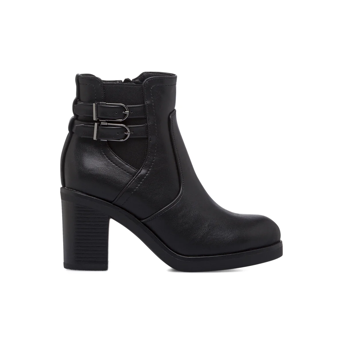 Stivaletti neri da Donna con fibbie e tacco 8,5 cm Lora Ferres - Image 4