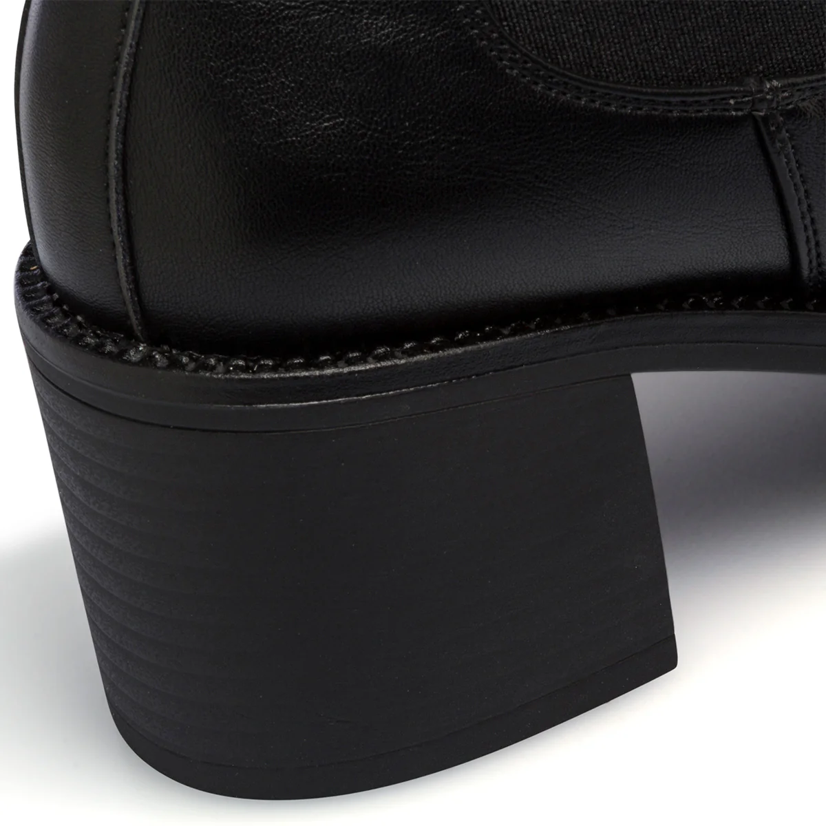 Stivaletti neri da donna con inserti elastici e tacco 6 cm Lora Ferres - Image 7