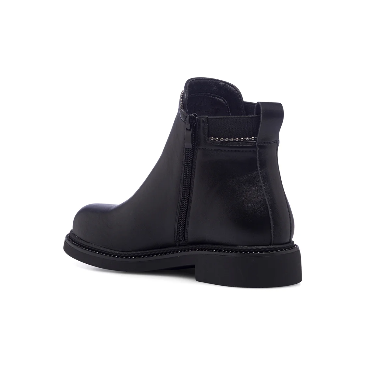 Stivaletti neri da donna con inserto elastico e piccole borchie Lora Ferres - Image 4