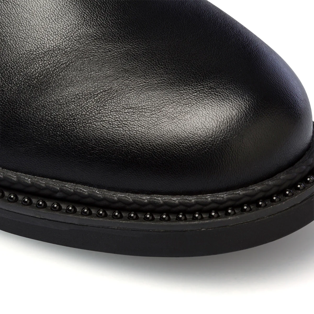 Stivaletti neri da donna con inserto elastico e piccole borchie Lora Ferres - Image 6