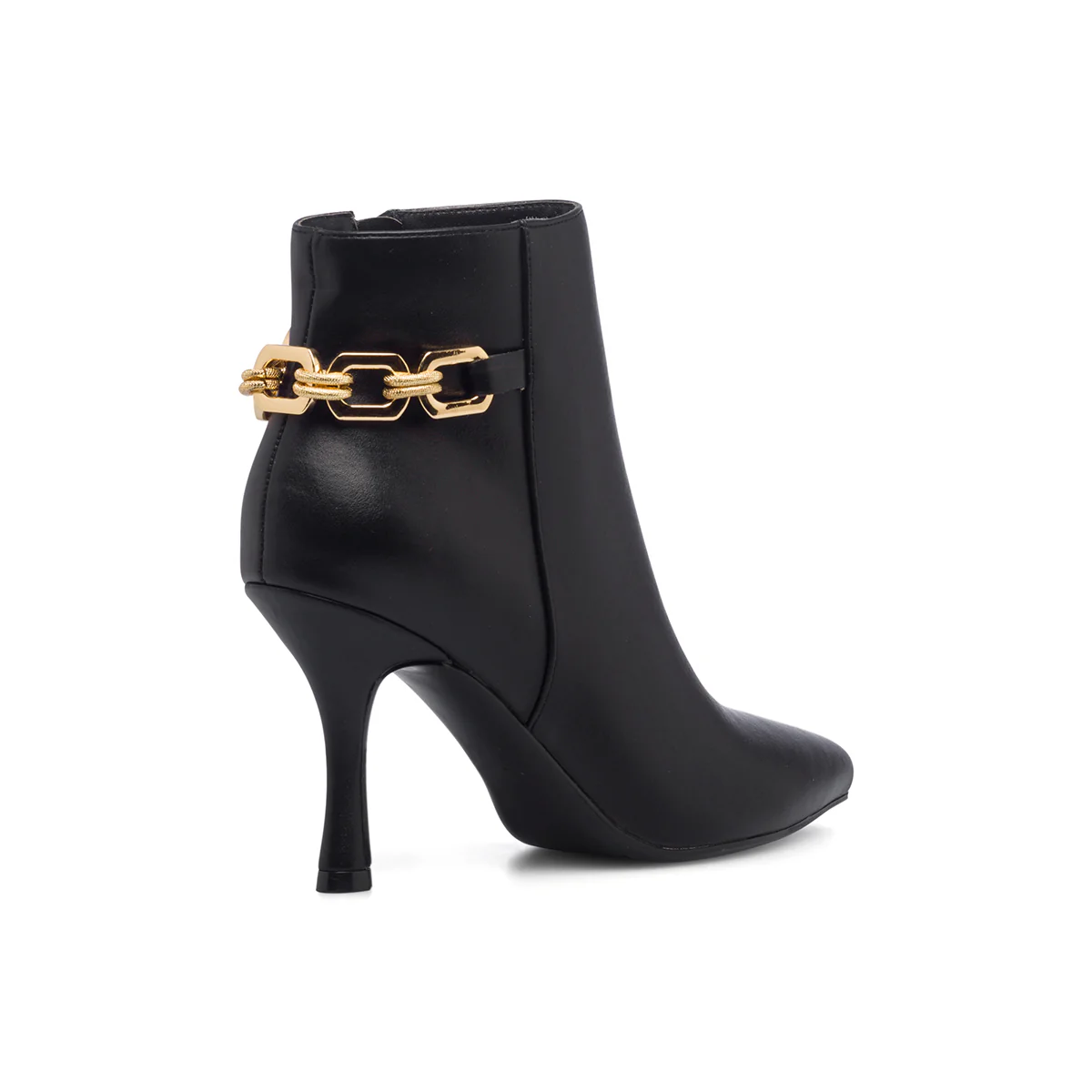 Stivaletti neri da donna con maxi-catena e tacco 9 cm Lora Ferres - Image 13