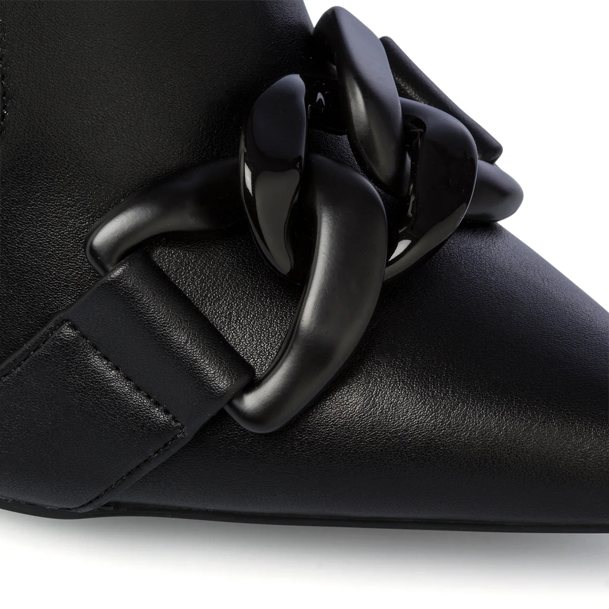 Stivaletti neri da donna con maxi-catena e tacco 9 cm Lora Ferres - Image 17