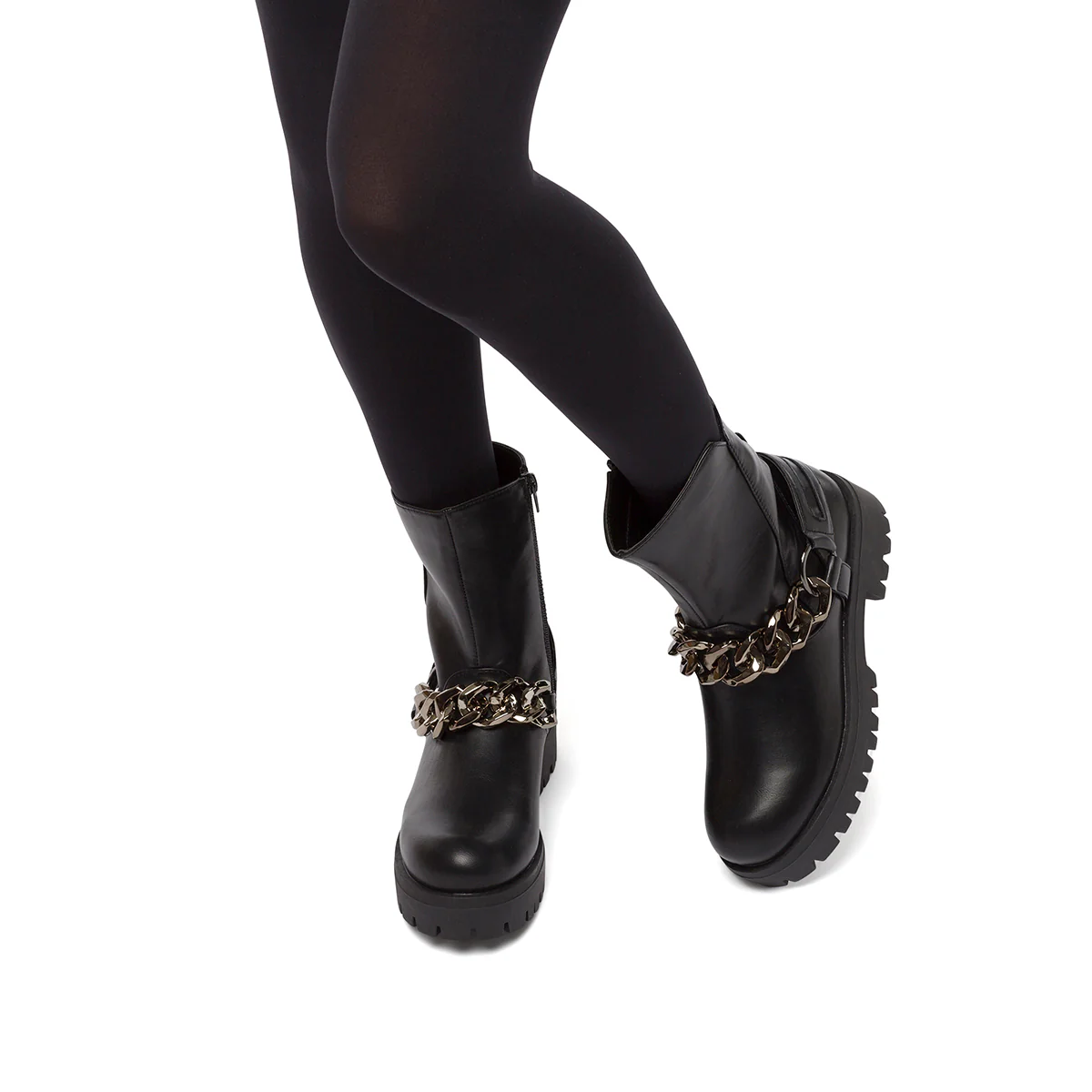 Stivaletti neri da donna con maxi-catena Swish Jeans - Image 6