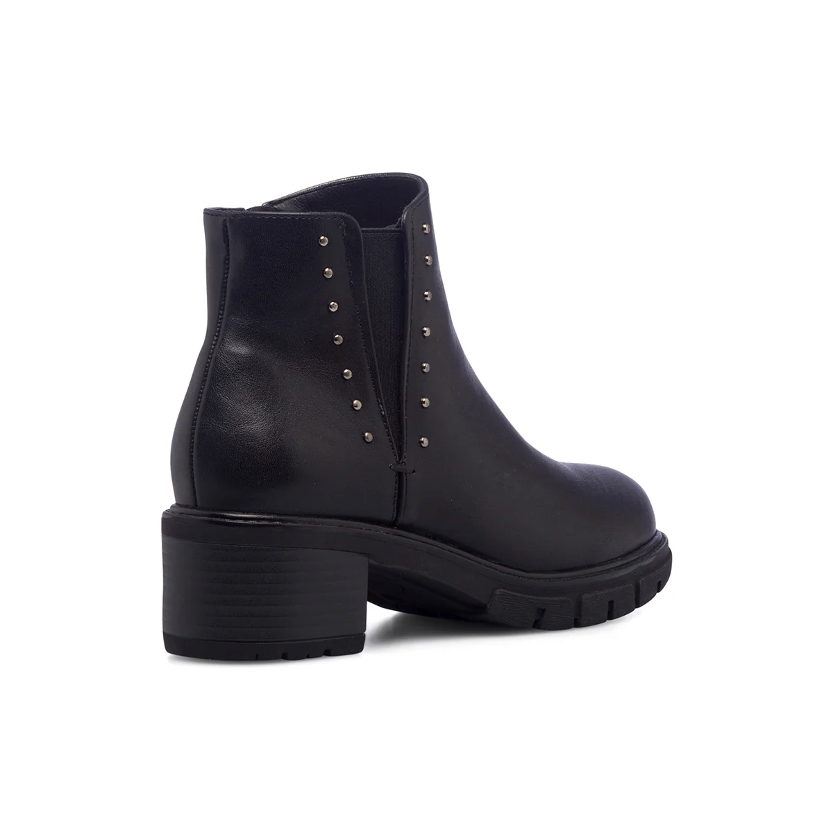 Stivaletti neri da donna con piccole borchie e tacco 4 cm Lora Ferres - Image 3