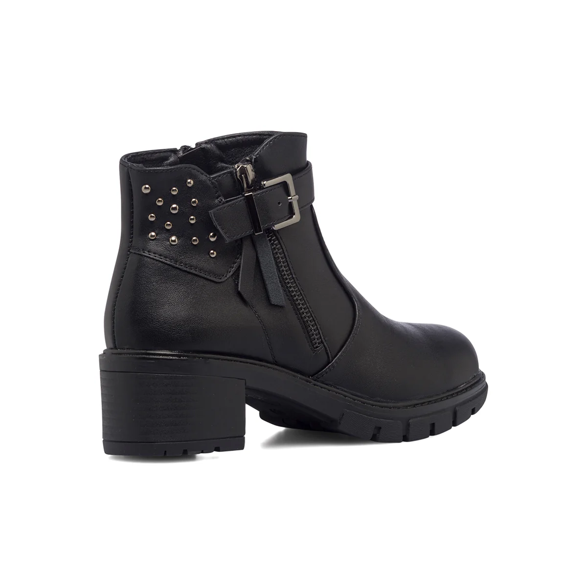 Stivaletti neri da donna con piccole borchie e tacco 6 cm Lora Ferres - Image 3