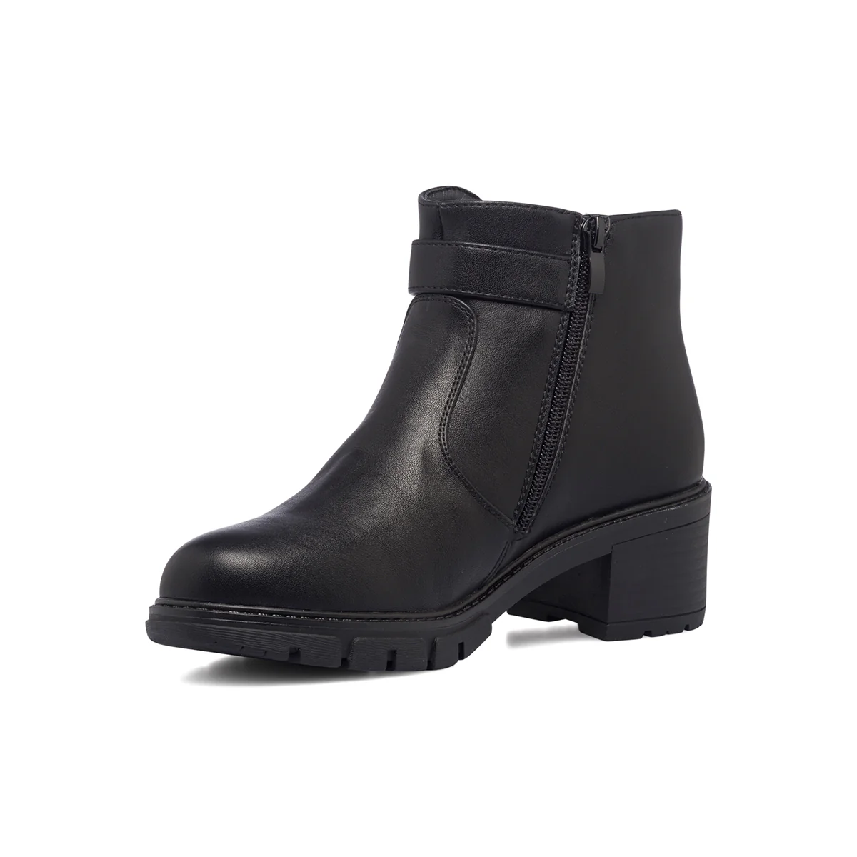 Stivaletti neri da donna con piccole borchie e tacco 6 cm Lora Ferres - Image 4