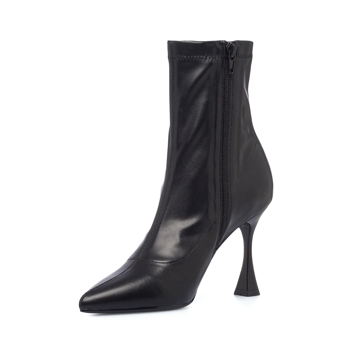 Stivaletti neri da donna con tacco a rocchetto 9 cm Lora Ferres - Image 15