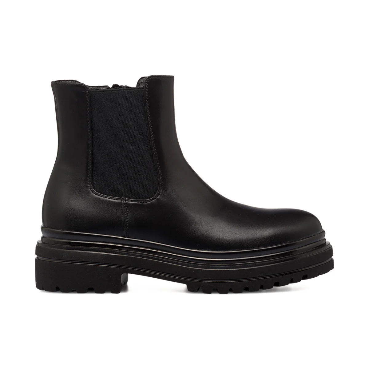 Stivaletti neri da donna con suola chunky e zip Lora Ferres
