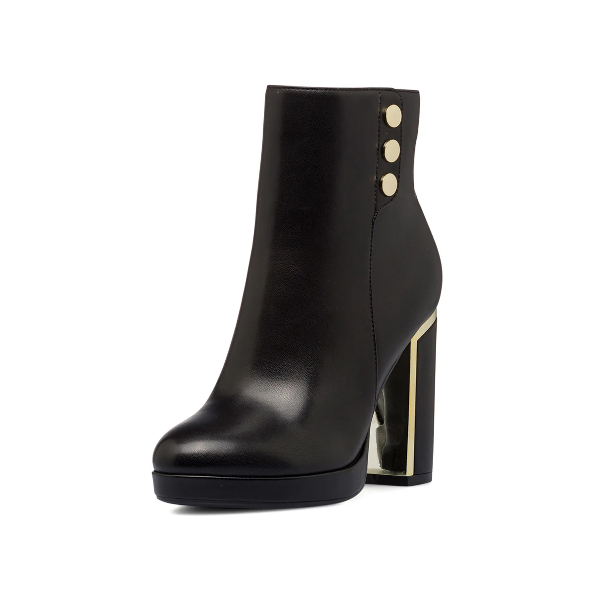Stivaletti neri da donna con tacco 11 cm e dettagli dorati Lora Ferres - Image 2