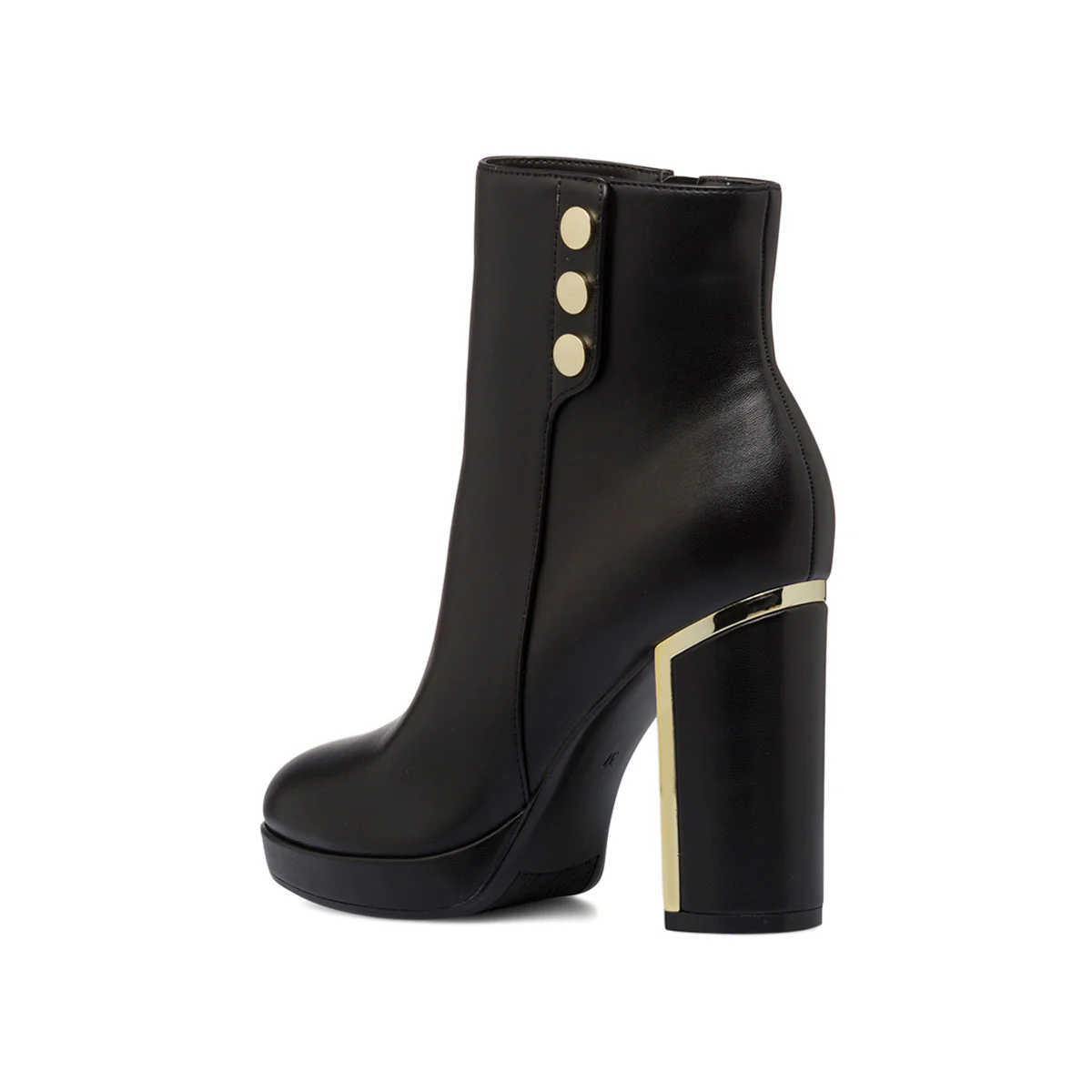Stivaletti neri da donna con tacco 11 cm e dettagli dorati Lora Ferres - Image 3
