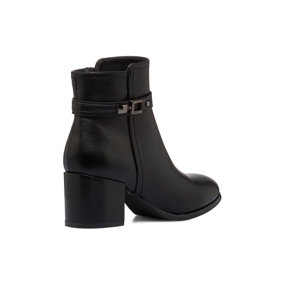 Stivaletti neri da donna con tacco 6 cm e cinturino con morsetto Lora Ferres - Image 3
