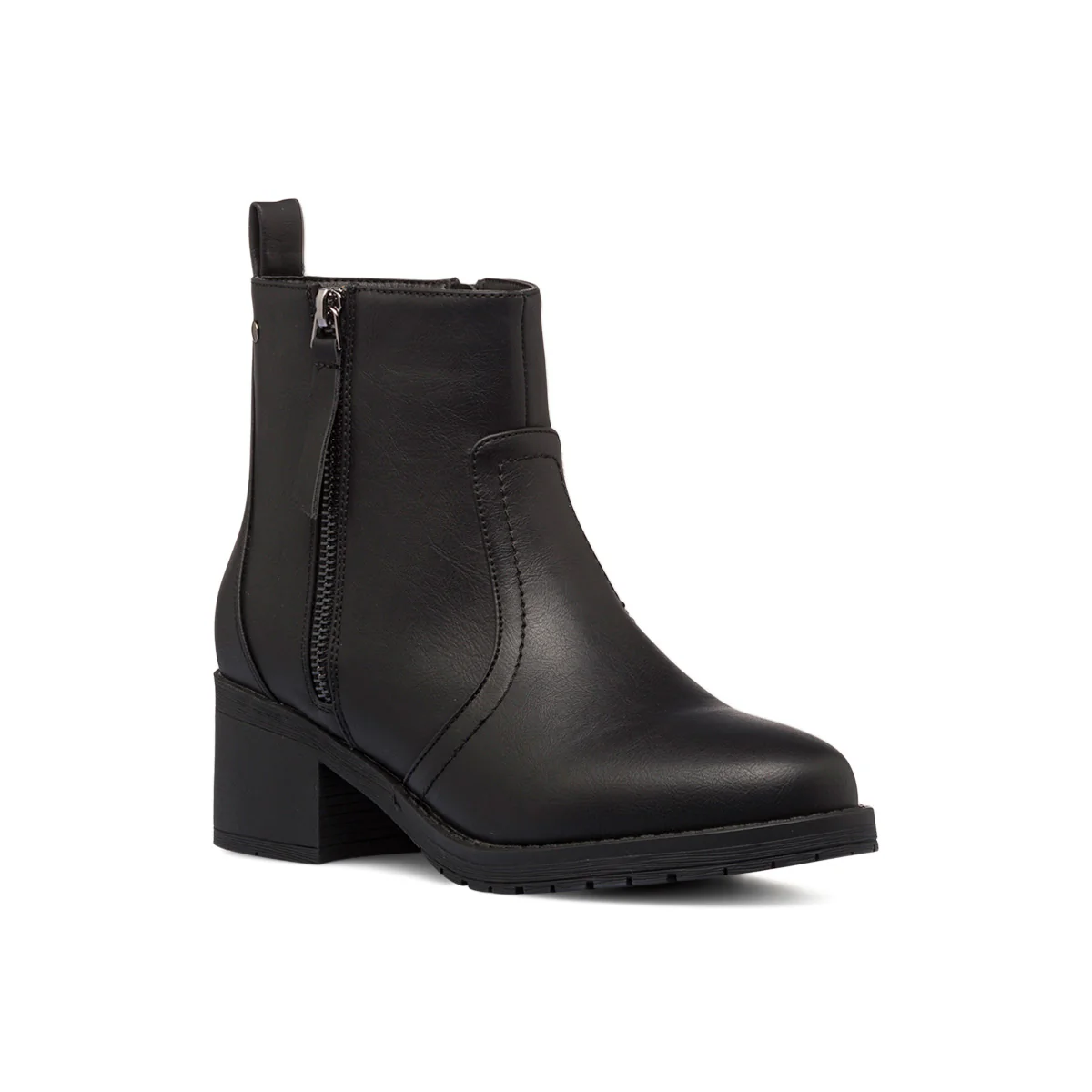 Stivaletti neri da donna con tacco 6 cm e doppia zip Lora Ferres - Image 2