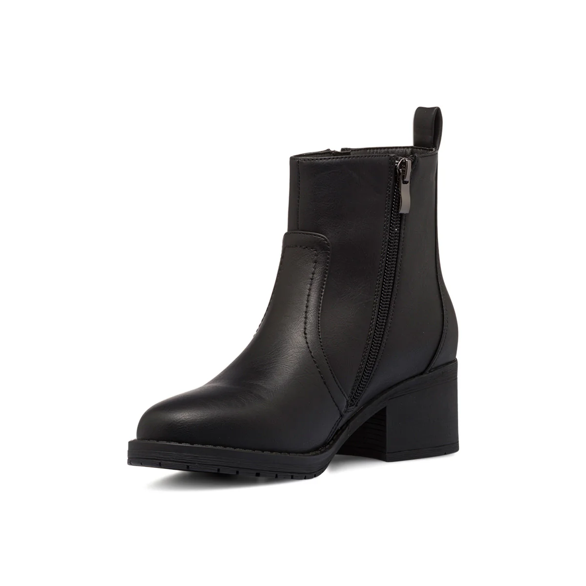 Stivaletti neri da donna con tacco 6 cm e doppia zip Lora Ferres - Image 4