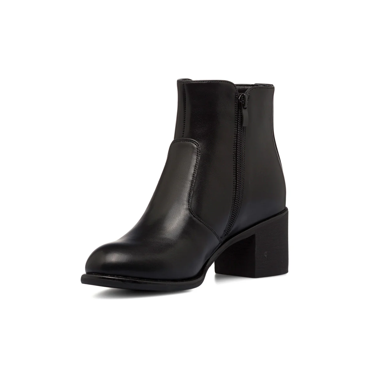 Stivaletti neri da donna con tacco 6 cm e doppia zip Piazza di Spagna - Image 5