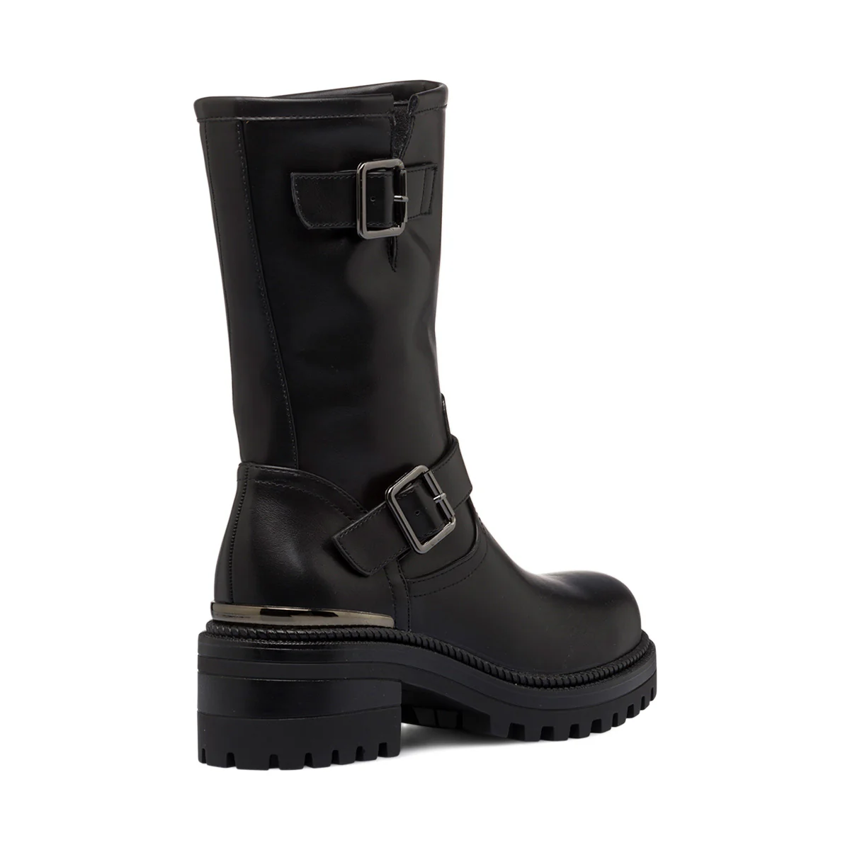 Stivaletti neri da donna con tacco 6 cm e fibbie Lora Ferres - Image 3