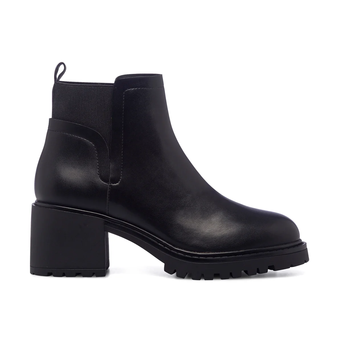 Stivaletti neri da donna con tacco 6 cm e inserto elastico Lora Ferres
