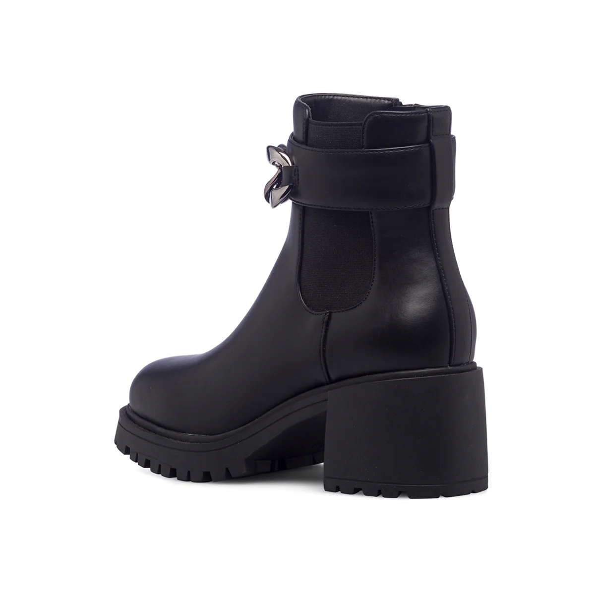 Stivaletti neri da donna con tacco 6 cm e maxi-catena Lora Ferres - Image 12