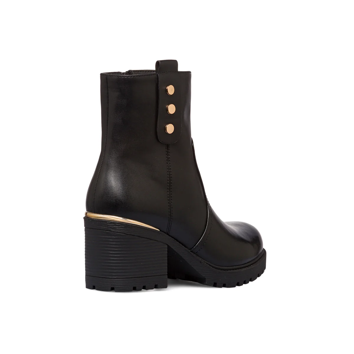 Stivaletti neri da donna con tacco 7 cm e dettagli in metallo Lora Ferres - Image 3