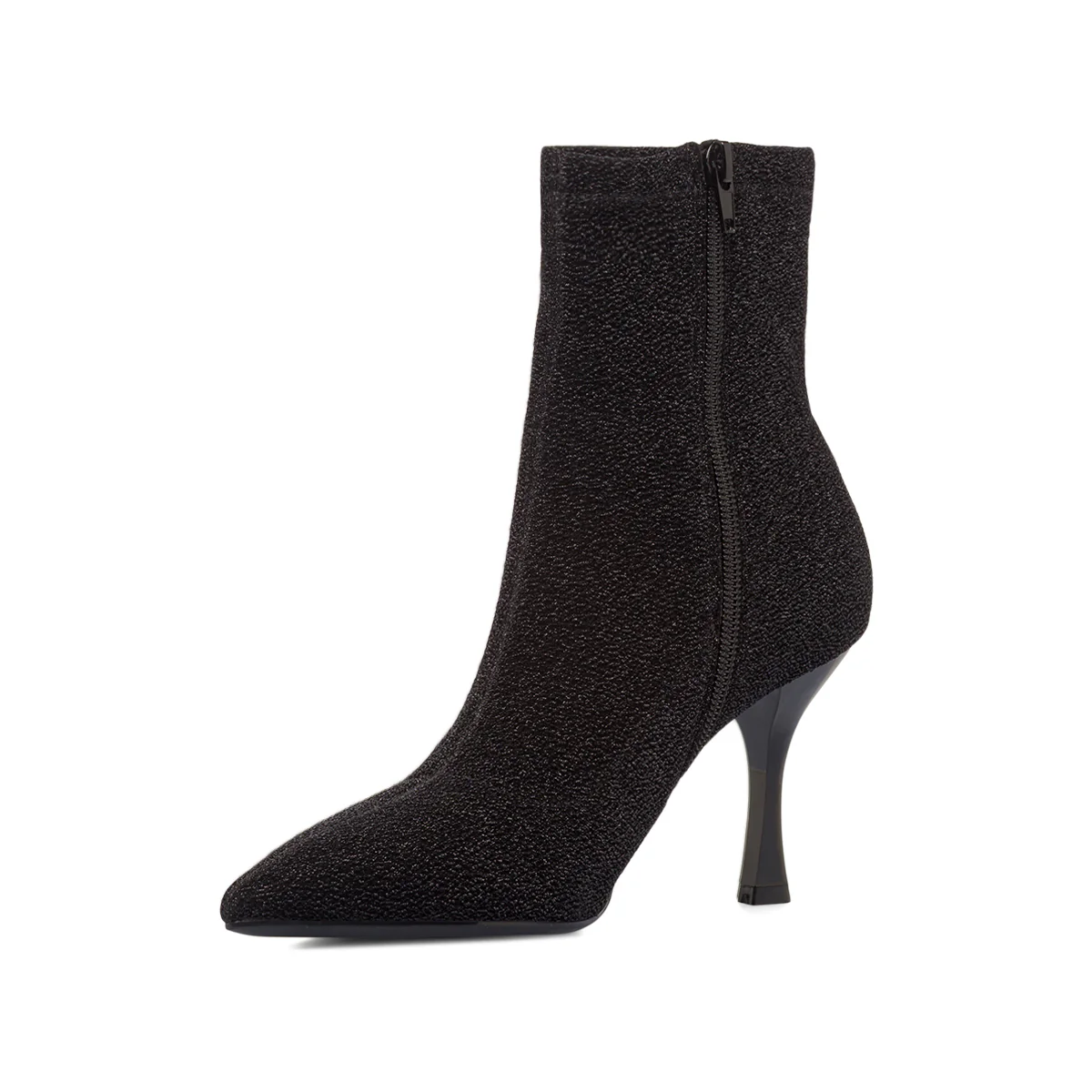 Stivaletti neri da Donna con tacco 8,5 con glitter Lora Ferres - Image 7