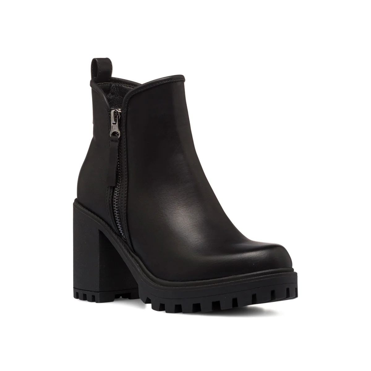 Stivaletti neri da donna con tacco a blocco 9 cm e doppia zip Lora Ferres - Image 2