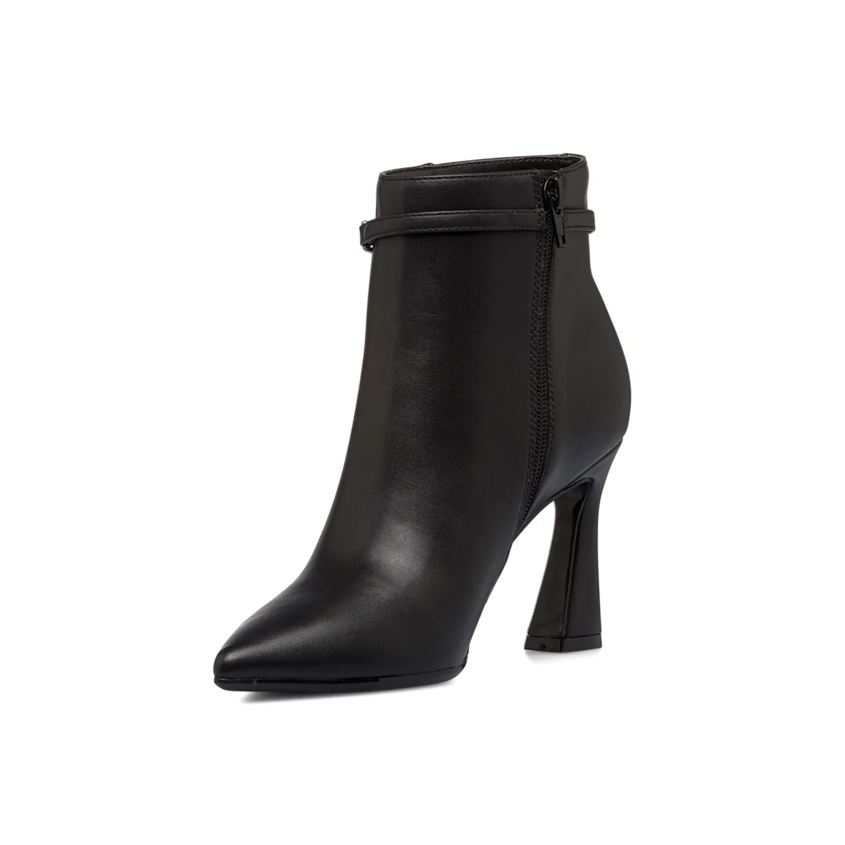 Stivaletti neri da donna con tacco a campana 9 cm e catenina Lora Ferres - Image 5
