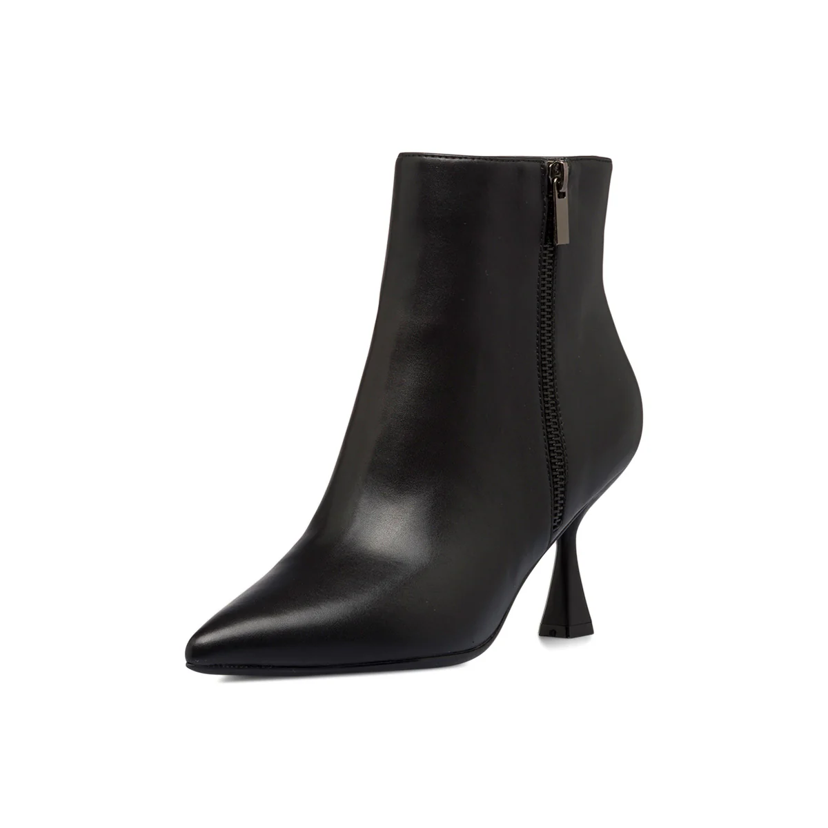 Stivaletti neri da donna con tacco a rocchetto 8 cm e zip Lora Ferres - Image 2
