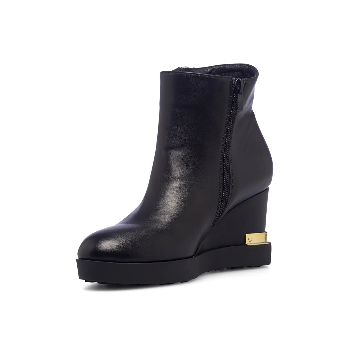 Stivaletti neri da donna con zeppa 7 cm Lora Ferres - Image 4