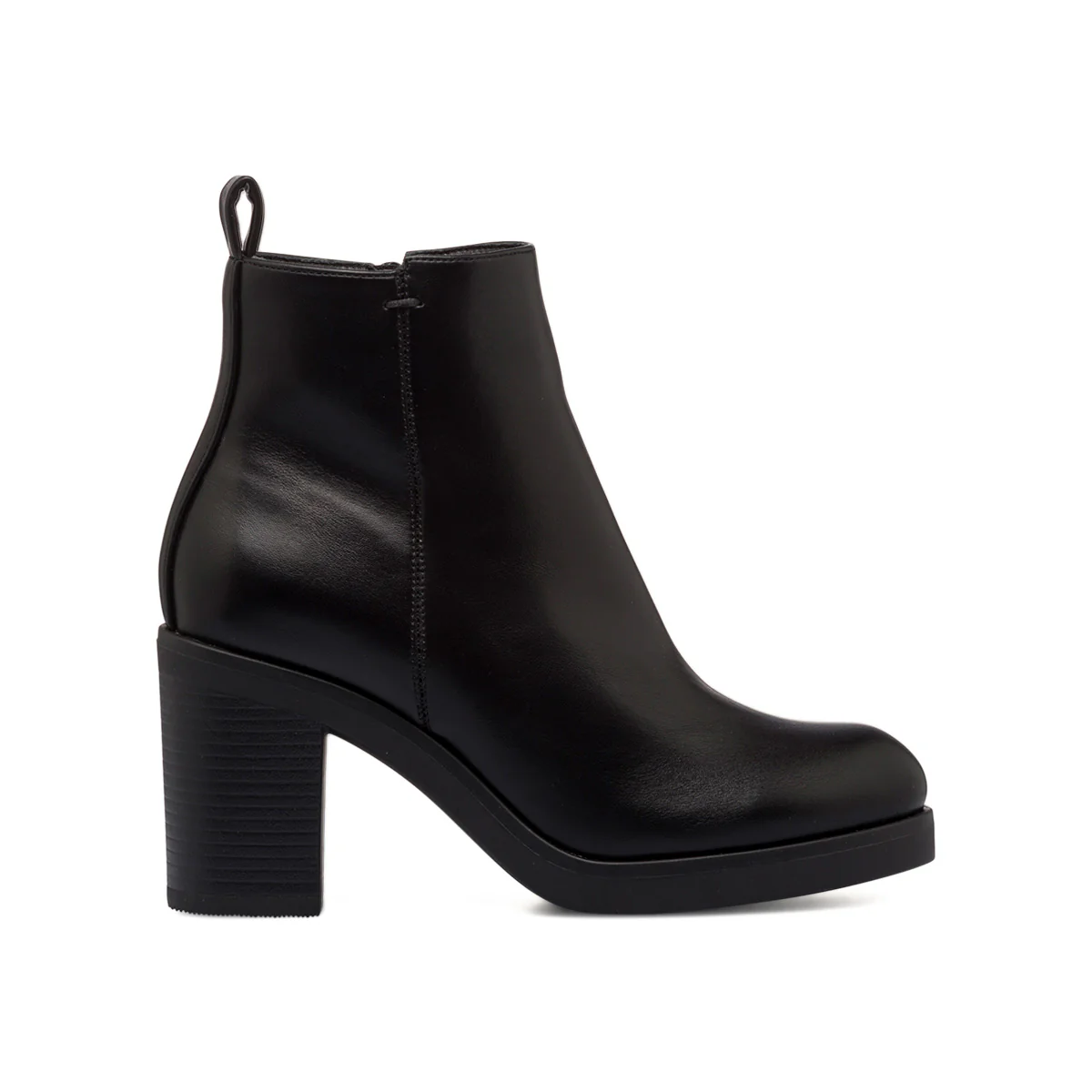 Stivaletti neri da donna con zip e tacco 8,5 cm Lora Ferres