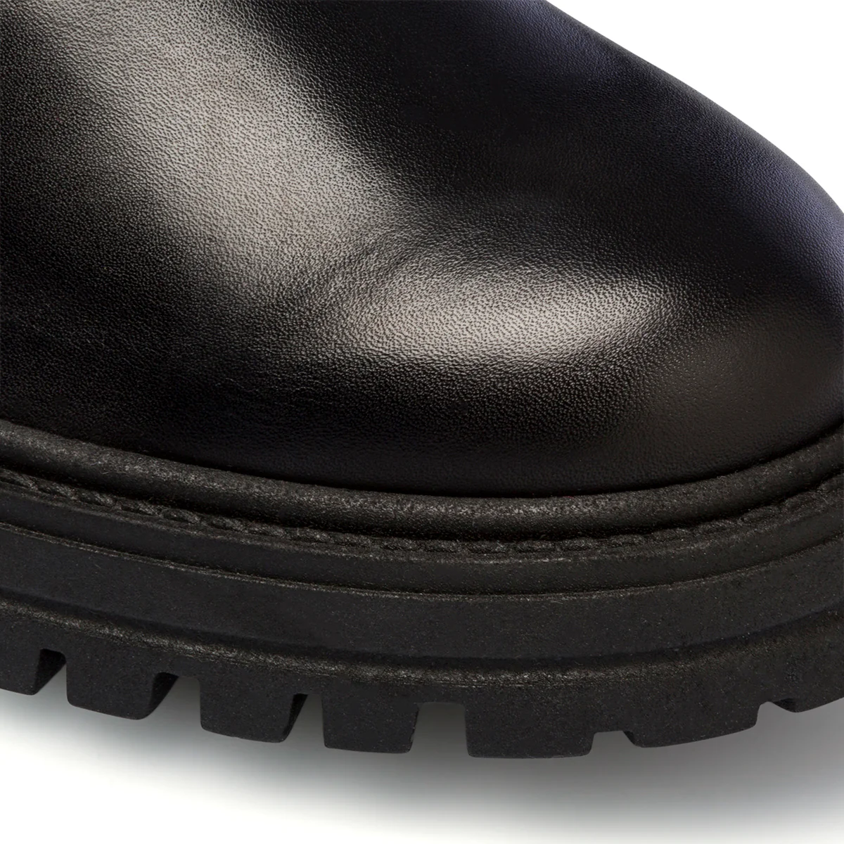Stivaletti neri da donna in pelle con cinturino Primopiano - Image 6