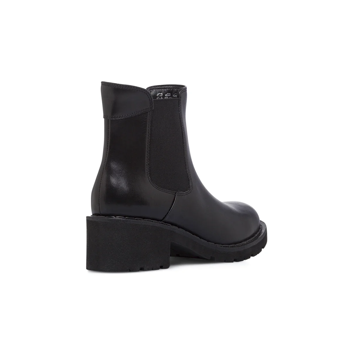 Stivaletti neri da Donna in pelle con elastico laterale Primopiano - Image 3