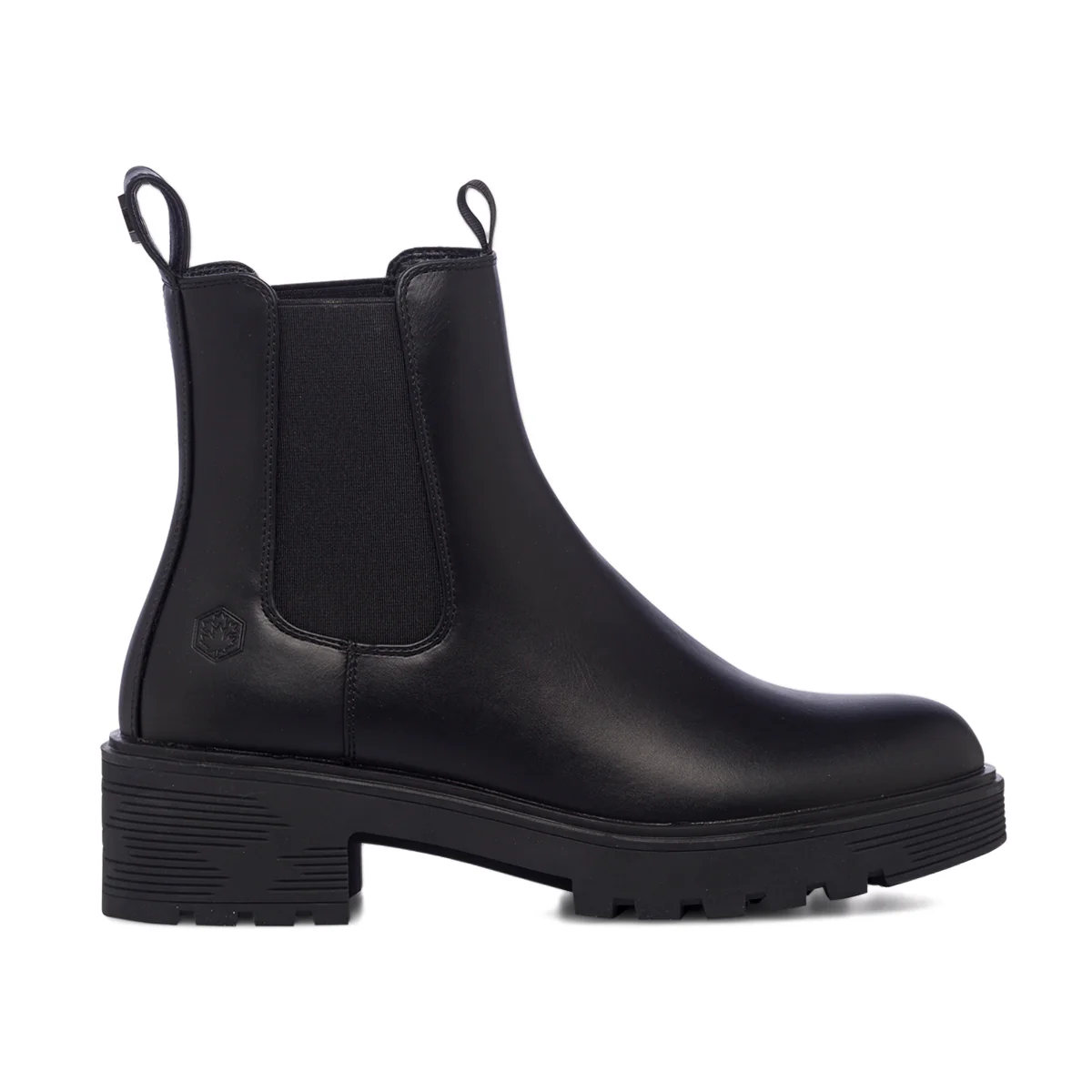 Stivaletti neri da donna in pelle con inserti elastici Lumberjack Ramone