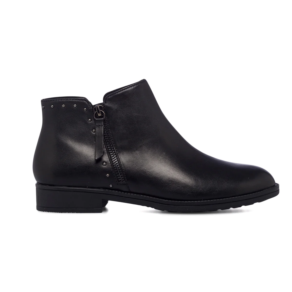 Stivaletti neri da donna in pelle con piccole borchie Geox Jaylon