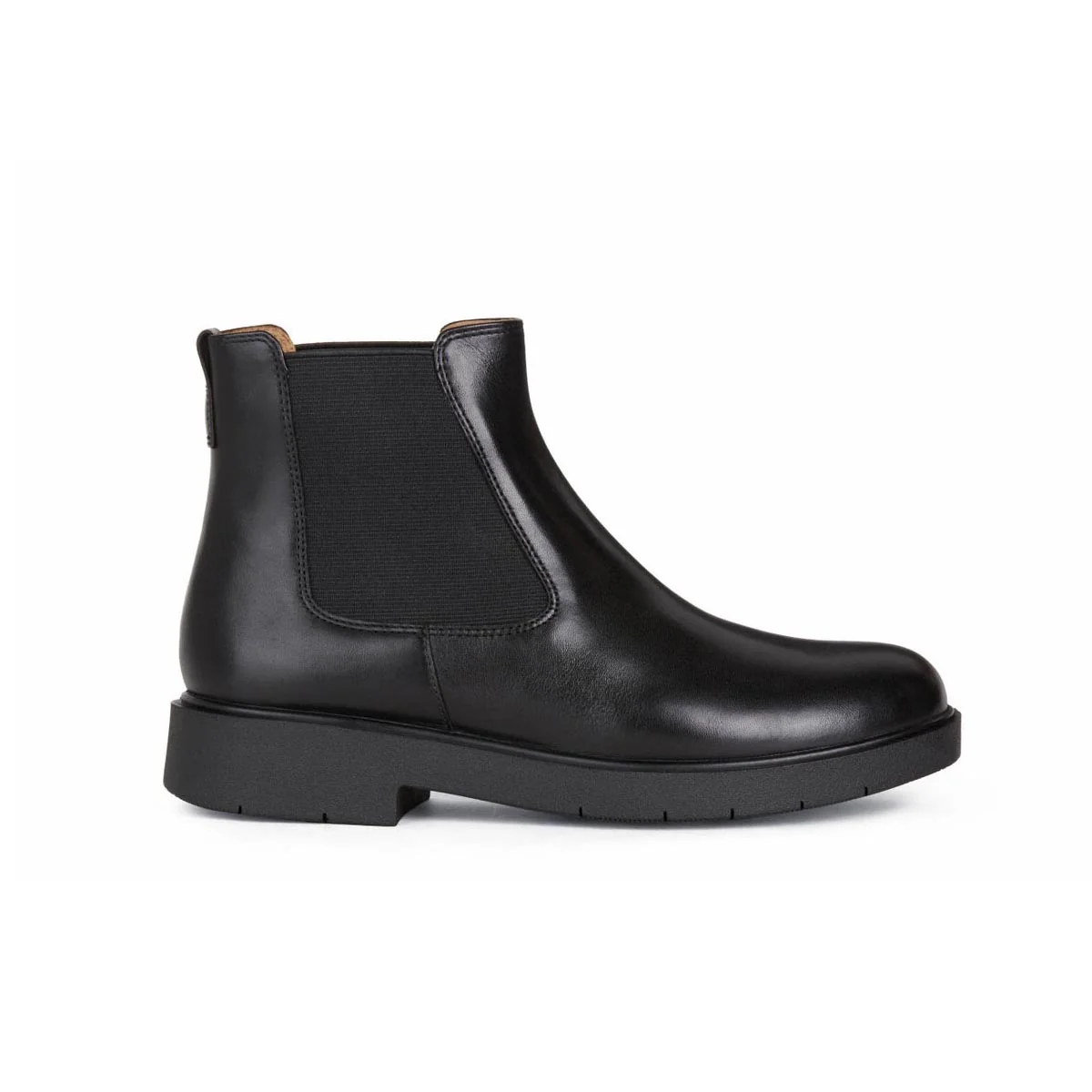Stivaletti neri da Donna in pelle con suola traspirante Geox