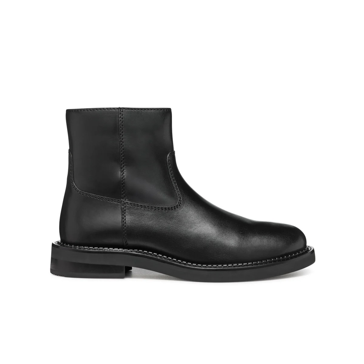 Stivaletti neri da Donna in pelle con suola traspirante Geox - Image 2