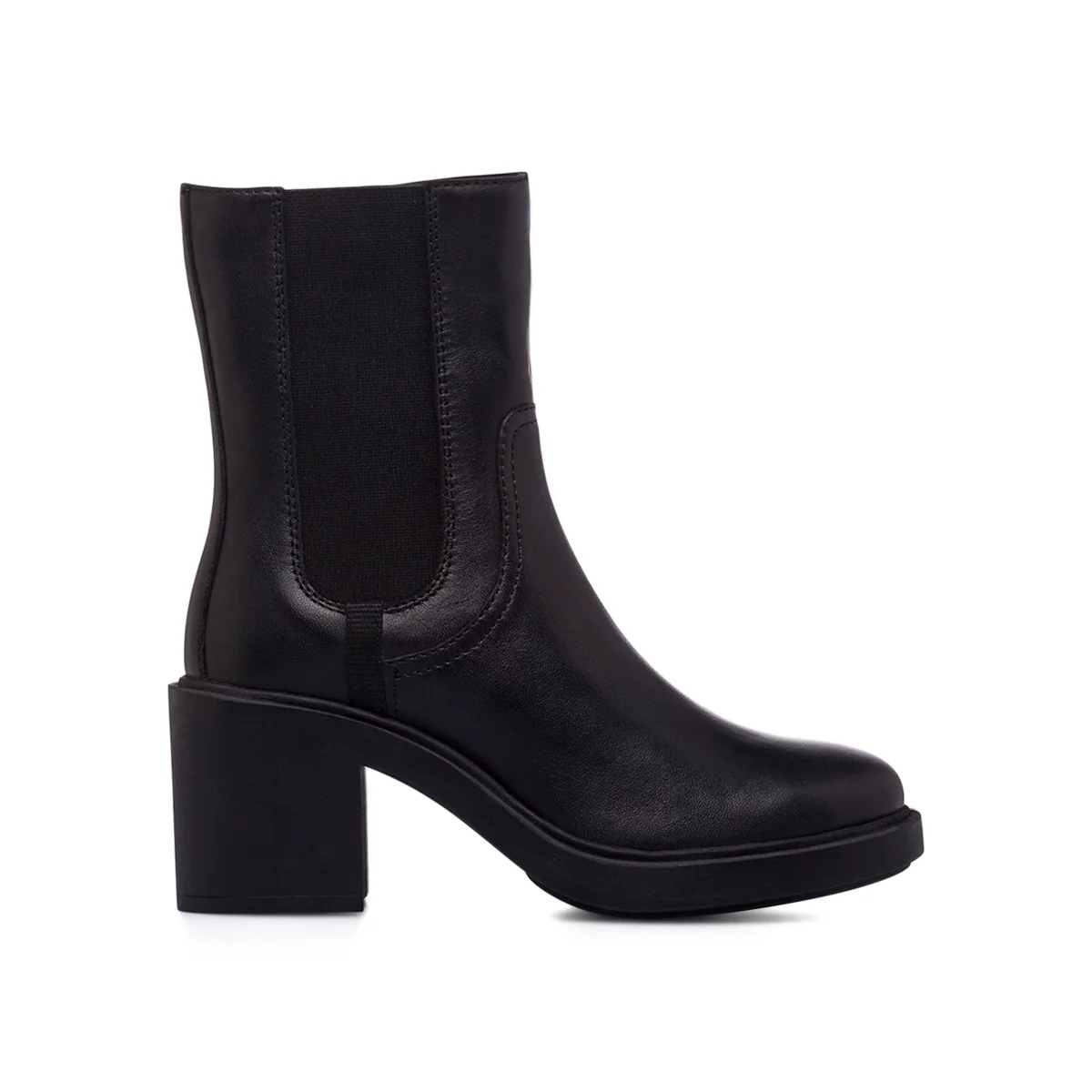 Stivaletti neri da Donna in pelle con tacco 7,5 cm Primopiano