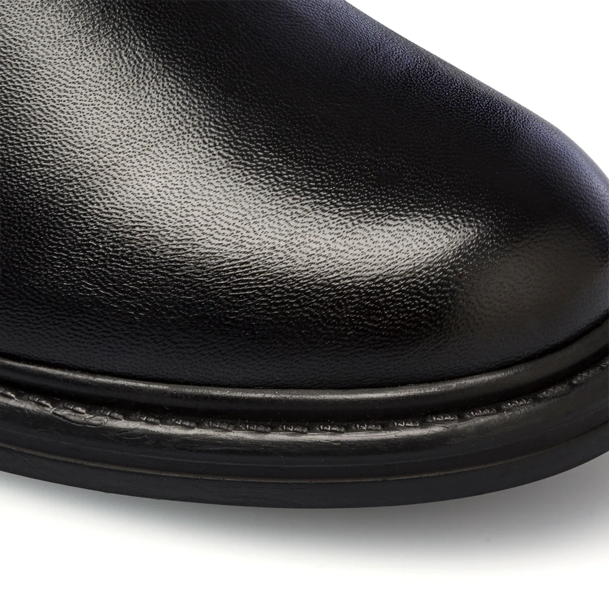 Stivaletti neri da donna in pelle con zip laterali Primopiano - Image 6